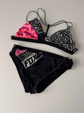 Y2K Fox Racing Bikini Set